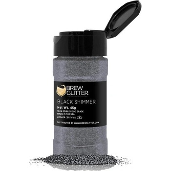 Brew Glitter Jedlé třpytky do nápojů černá Black Shimmer 45 g