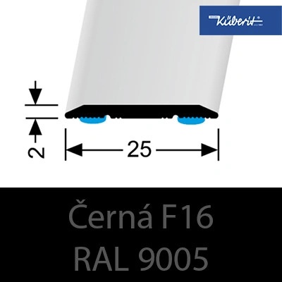 Küberit 442 SK Přechodový profil černá F16 1 m