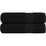 vidaXL Кърпи за душ FROGN 2 бр. Черни 70x140 см 360 г/м2 (136953)