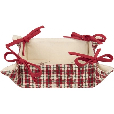 Oboustranný košík na pečivo s jelenem Cosy Lodge - 35*35*8 cm - Clayre & Eef