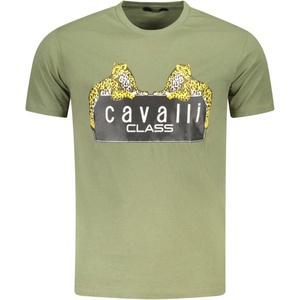 Cavalli class Тениска с къс ръкав за мъже cavalli class, Размер m, Цвят Зелен (txt60njd060_ve04050)