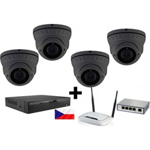 Zoneway 4x dome NC960 + NVR 2104 + router + POE switch