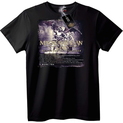 NOONEBRAND Тениска Макиавелски Бог Турне 2024 - 2XL, Black