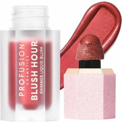 Profusion třpytivá tekutá lícenka Shimmer Blush Hour Berry Mimosa 6 ml
