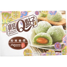 Q brand Mochi ryžové koláčiky kokosový pandan 210 g