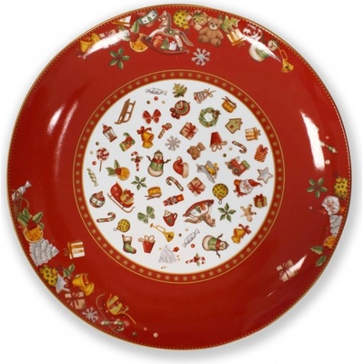 Brandani 83718BD Porcelánový podnos Chicchi&Balocchi 30,5 cm