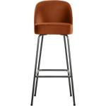 WOOOD Кадифен бар стол в тухлен цвят (височина на седалката 79 cm) Vogue - WOOOD (800293-R)