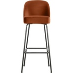 WOOOD Кадифен бар стол в тухлен цвят (височина на седалката 79 cm) Vogue - WOOOD (800293-R)