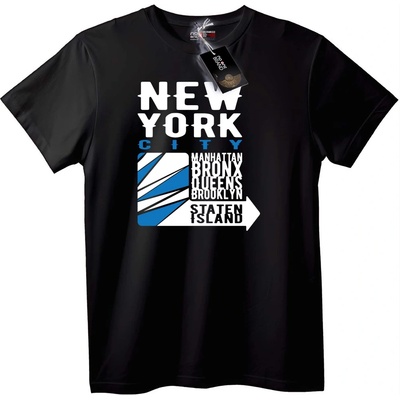 NOONEBRAND Тениска New York City Райони - 2XL, White