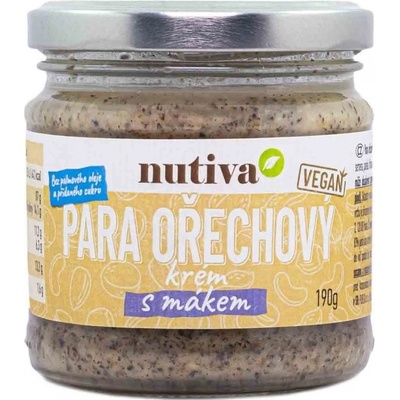 NUTIVA Para ořechový krém s mákem 190 g