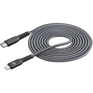 Cellularline iPhone 14 Plus / 14 Pro Max / 14 Pro CELLULARLINE кабел за данни Type-C - Lightning, 120 см, ЧЕРЕН (TETRACABC2LMFI1MK)