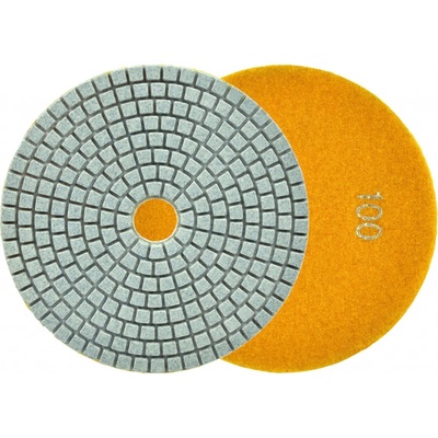 Brúsny diamantový kotúč 125 mm, zrno 100 suchý zips, brúsenie na mokro, GEKO
