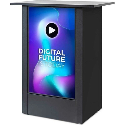 Jansen Display s.r.o. Digitálny promostolík Futuro s monitorom Samsung 32" na výšku, čierna