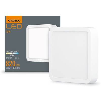 Surface Frame SQ, 12W, 4000K, бяла (VLE-DLSS-124)