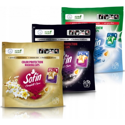 Sofin Complete Care Kapsle na praní tkanin Color + Black + White Mix 3 x 24 PD