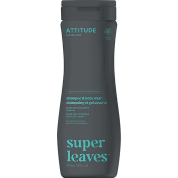 ATTITUDE 2 в 1 Шампоан и Гел за Душ за Мъже, Super Leaves, ATTITUDE
