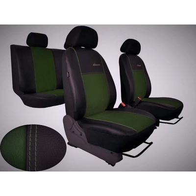 Autopotah Automega FIAT Ducato II 3 místa stolek Exclusive kožené s alcantarou zelené