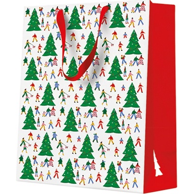 PAW Darčeková taška vianočná 20x25x10 cm Christmas Hustle