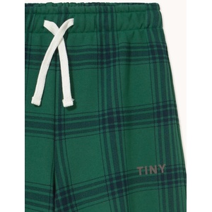 Tinycottons спортен панталон за деца от памук GREEN CHECK SWEATPANT (AW26.327)