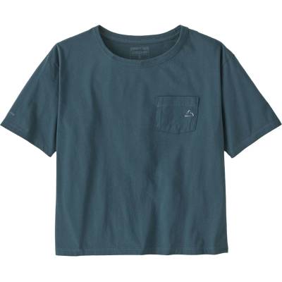 Patagonia Дамска тениска Patagonia Women's Fitz Roy Massif Easy Cut Pocket Tee T-shirt - Summit Blue (916-7798-0313)