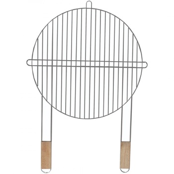 Master Grill & Party Решетка за грил Master Grill & Party MG257, 51 см, Дървени дръжки, Хром (MG257)