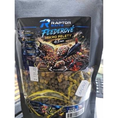 Raptor Baits Feederové mikropelety 4,5 mm – 600 g speciál