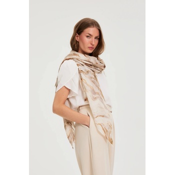 Moodo Шал с мраморен десен в бежово Moodo Moodo | Bezhov | ЖЕНИ | ЕДИН РАЗМЕР