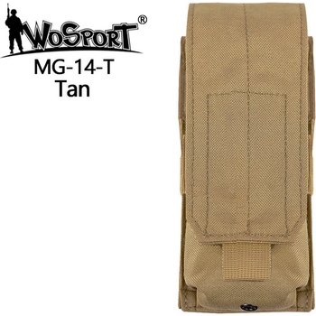 Wosport Single molle na zásobník M4/M16 s chlopní písková