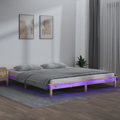 vidaXL 11461.820641 Rám postele s LED světlem Small Double masivní dřevo