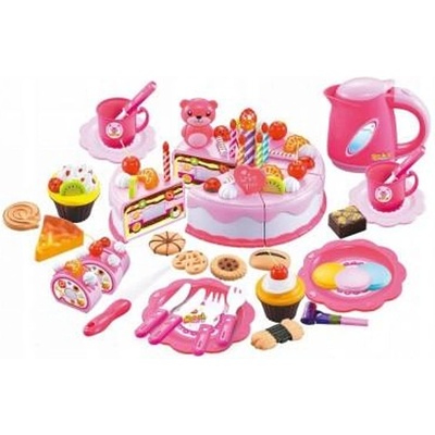 Eco Toys Комплект за рожден ден с торта за парти за нарязване на 80 парчета (hc324745 (wd-h58))