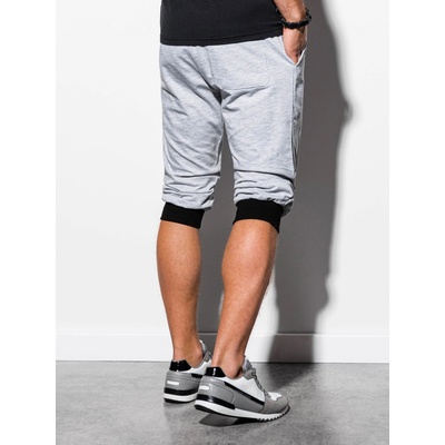 Ombre Clothing pánské teplákové kraťasy Tracksuit šedo-černé
