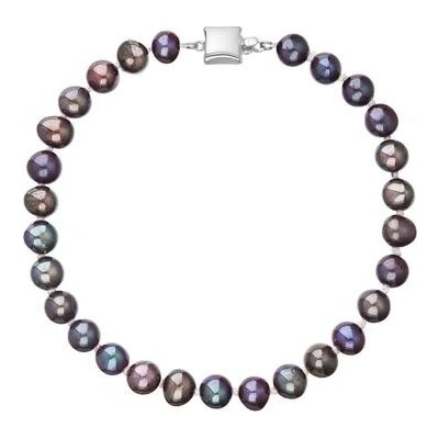 Pavona perlový náramek z říčních perel se zapínáním z bílého 14 karátového zlata 823001.3/9268B dk.peacock