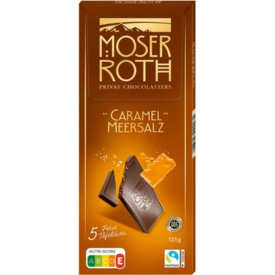 Moser Roth hořká s karamelem a mořskou solí 125 g
