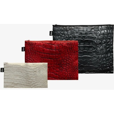 Loqi taštičky na zips 3 ks crocodile