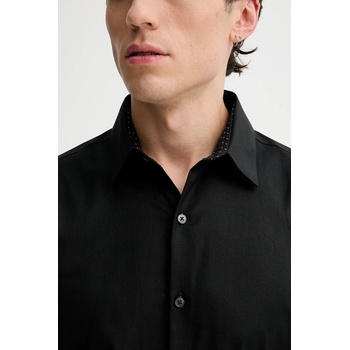 Calvin Klein Риза Calvin Klein в черно с кройка по тялото с класическа яка LV019EU053 (LV019EU053)