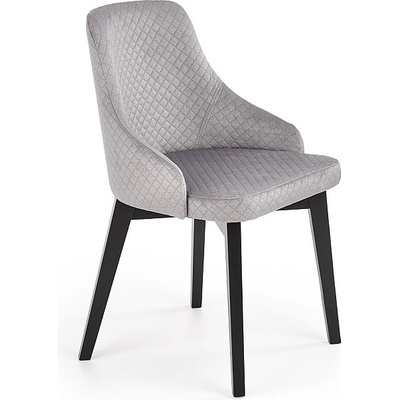 Halmar Трапезен стол toledo 3 черно / дамаска: monolith 85 (светлосиво)