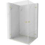 Mexen Lunar-B Duo сгъваема душ кабина 95 x 70 см, прозрачна, златисто четкано - 832-095L-070P-55-00 (832-095L-070P-55-00)