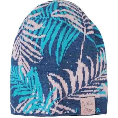 AJS čiapka prechodná tyrkysová s listami