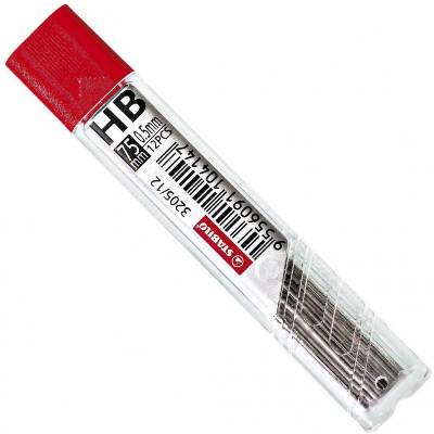 Графити за автоматичен молив Stabilo - HB, 0.5 mm, 12 броя (ST3205/12HB)