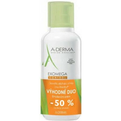 A-Derma Exomega Control emolienčný telový krém 2 x 400 ml darčeková sada