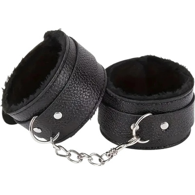 dovoz Pouta kožená s chlupatinou Barva: Černá – Zboží Dáma