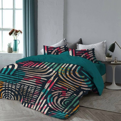 Png Панагюрище Двоен спален комплект с два плика Пясъчни фигури памучен сатен