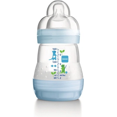 Mam Anti-Colic antikoliková láhe silikonová savička 1 pomalý modrá 160ml