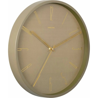 Present Time Zelené kovové nástěnné hodiny Saeli 35 cm