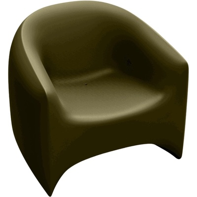 VONDOM Matně khaki zelené plastové zahradní lounge křeslo BLOW