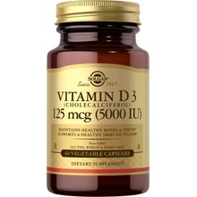 Solgar Vitamín D3, 5000 IU, 60 rastlinných kapsúl