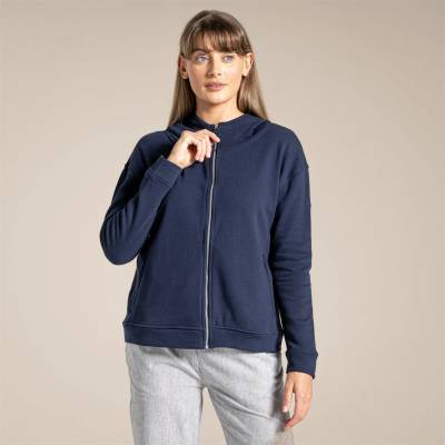 Craghoppers Поларено горнище с цип Craghoppers Women's Eden Hooded Full Zip Fleece - Blue Navy