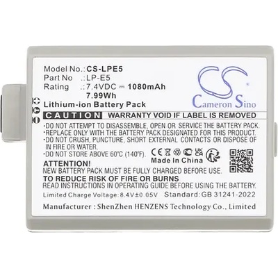 Cameron sino Батерия за камера CANON LPE5 LiIon 7.2V 1080mAh Cameron Sino (CS-LPE5)