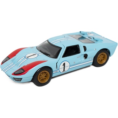 Метална количка Kinsmart - 1966 Ford GT40 MКII, 1: 32, светлосиня (53100)