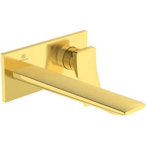 Ideal Standard Вграден смесител за умивалник Ideal Standard Atelier Conca 220, златист цвят, без тяло за вграждане (A7372A2)